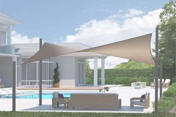 CDUALREC35: Voile d’ombrage rectangulaire 'Coolaroo DualShade' 5mx3m