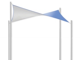 CDUALSQ540,shade sail - voile d'ombrage carrée