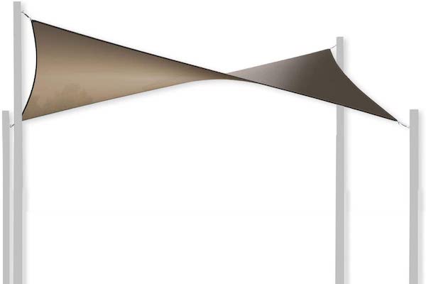 CDUALSQ540: Voile d’ombrage carrée 'Coolaroo DualShade' 5,4m