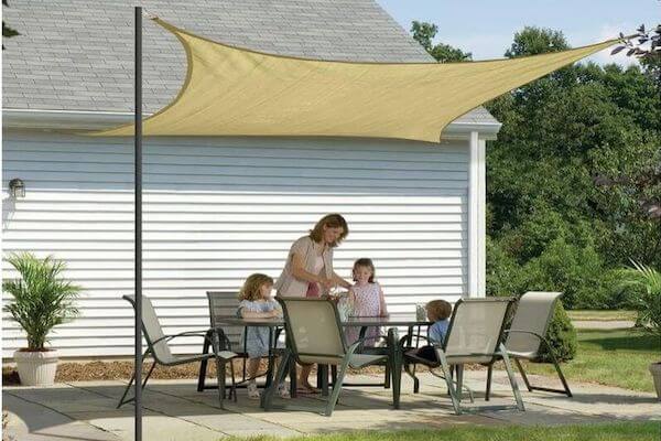 CEVERSQ300: Voile d’ombrage carrée 'Coolaroo Everyday' 3m x 3m