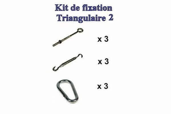 TRINGCHEVILLE: Kit de fixation triangulaire (Cheville à œil)