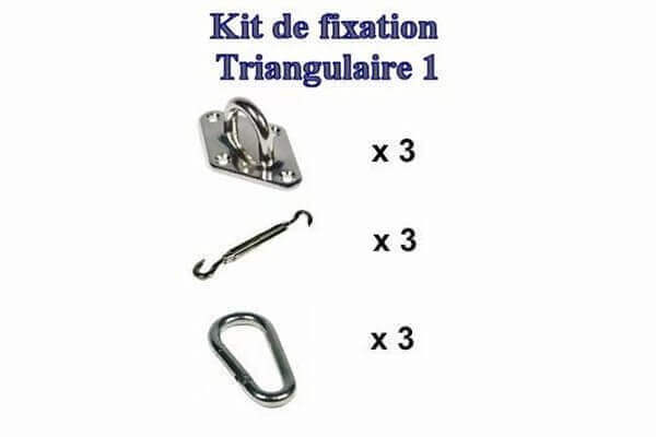 TRINGPONTET: Kit de fixation triangulaire (Pontet sur platine)
