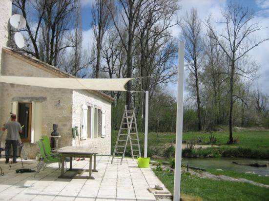 voile sur pergola